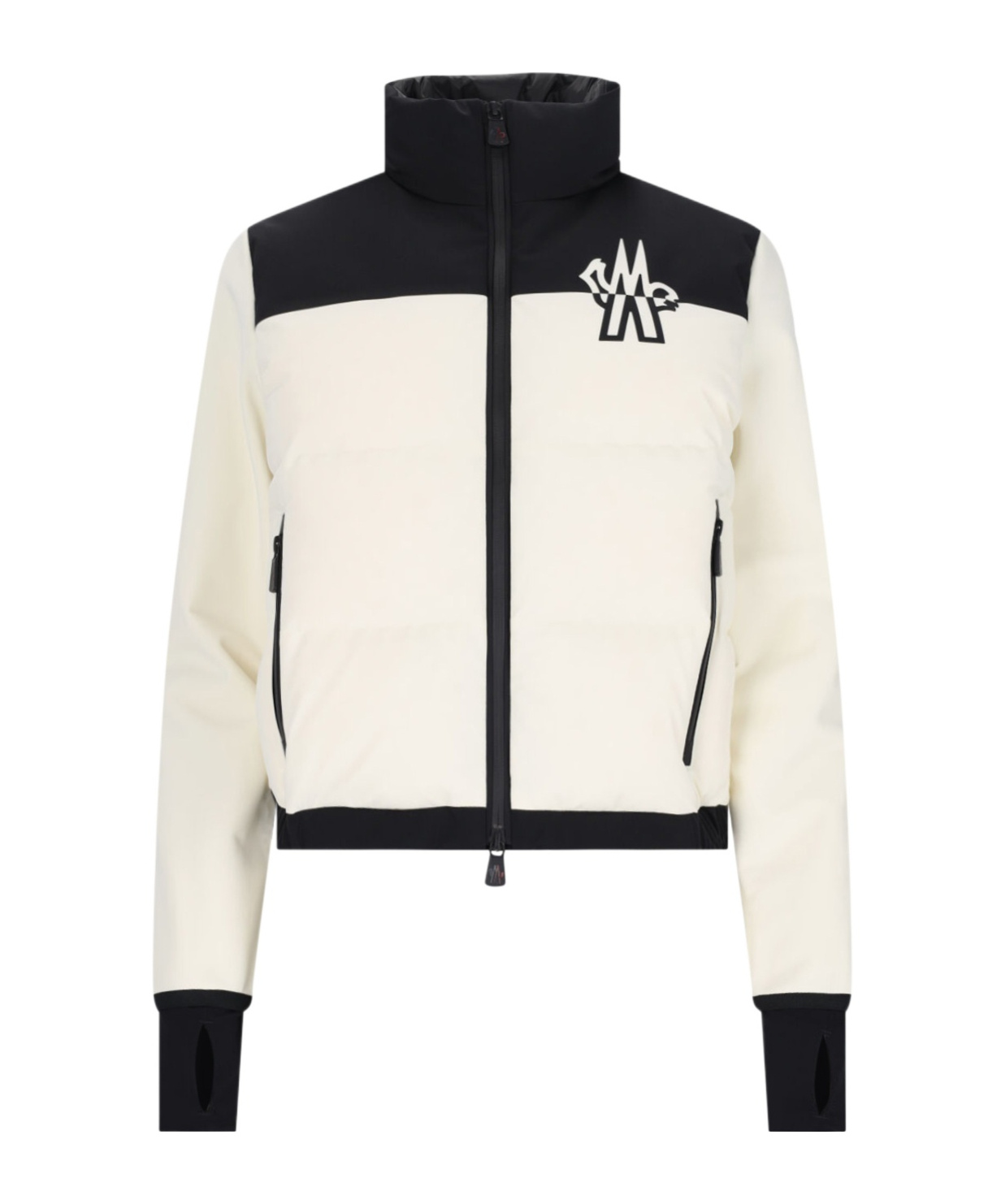 Shop Moncler Padded Ski Jacket In White