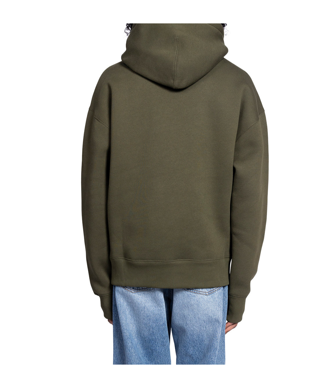 Shop Ami Alexandre Mattiussi Ami Paris Long-sleeved Drawstring Hoodie In Brown