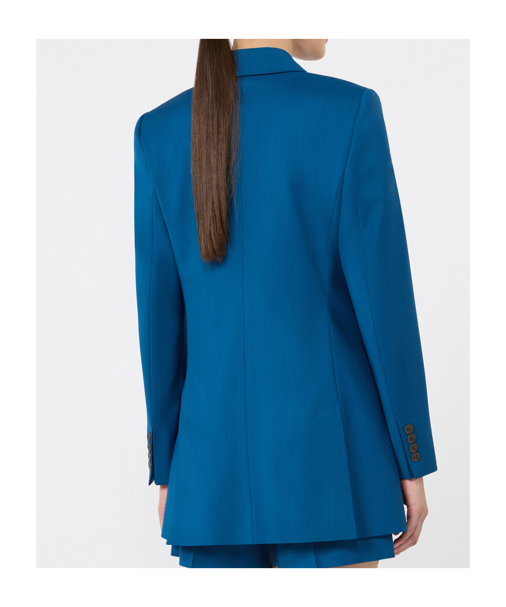 Max Mara Woollen Cloth Blazer - Navy In Multi