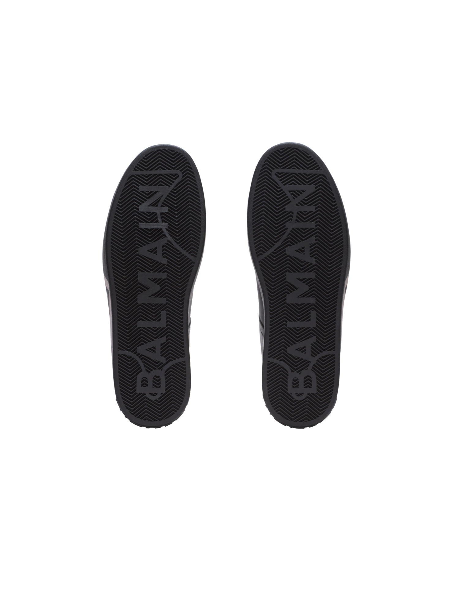 Balmain B-court Trainers In Calfskin In Black