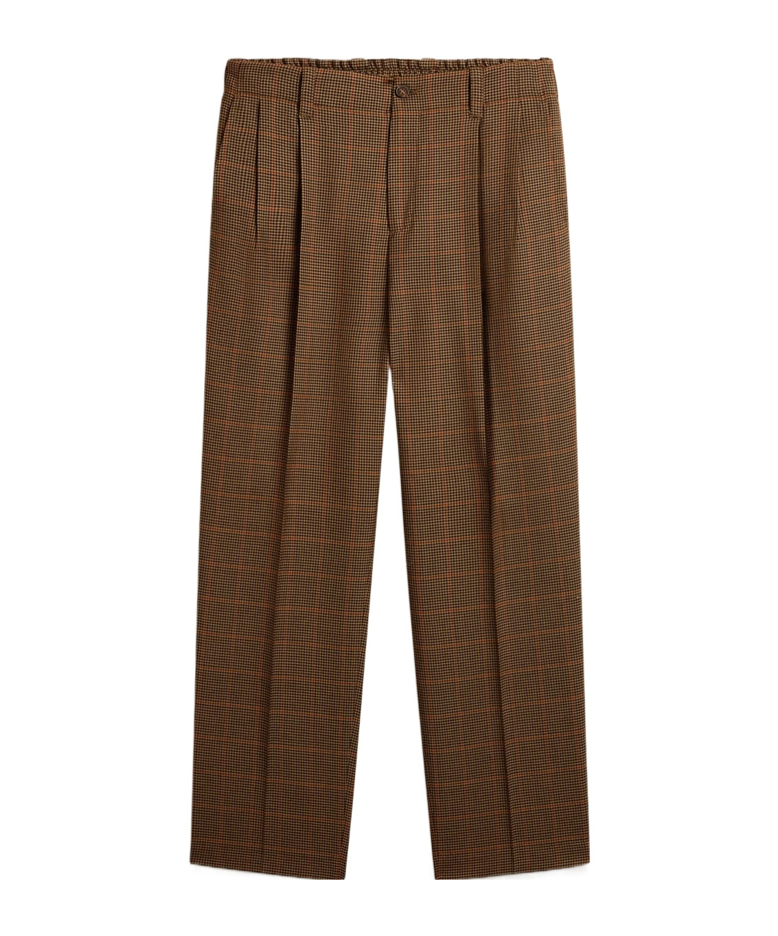 Golden Goose Houndstooth Casual Pants In Brown