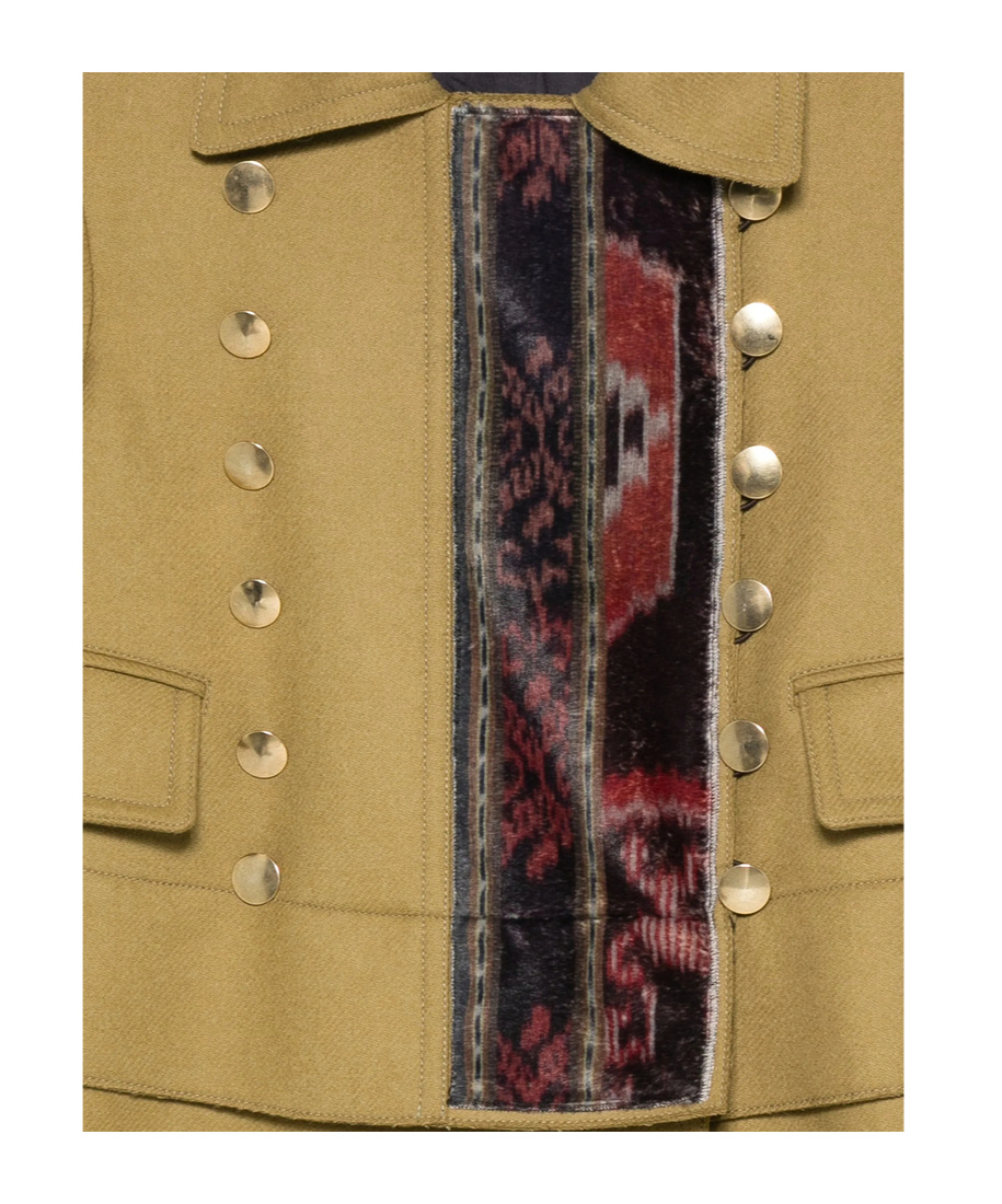 The Seafarer Buttoned Panelled Coat In Green