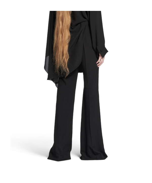 Balenciaga High-rise Flare Pants In Black