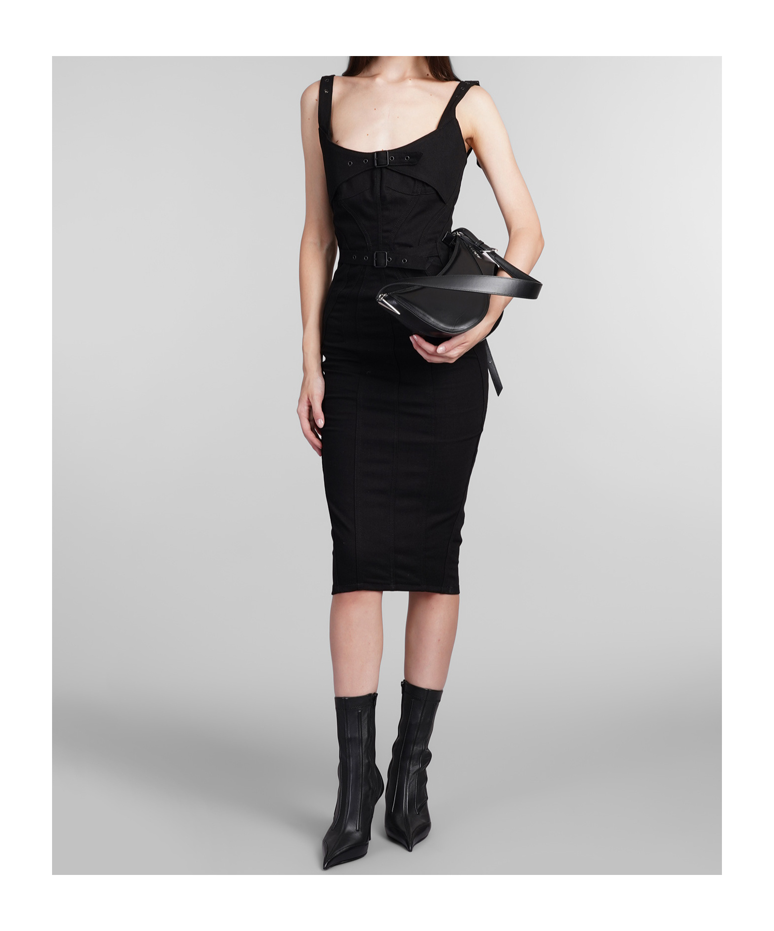 Mugler Dress Woman In Black