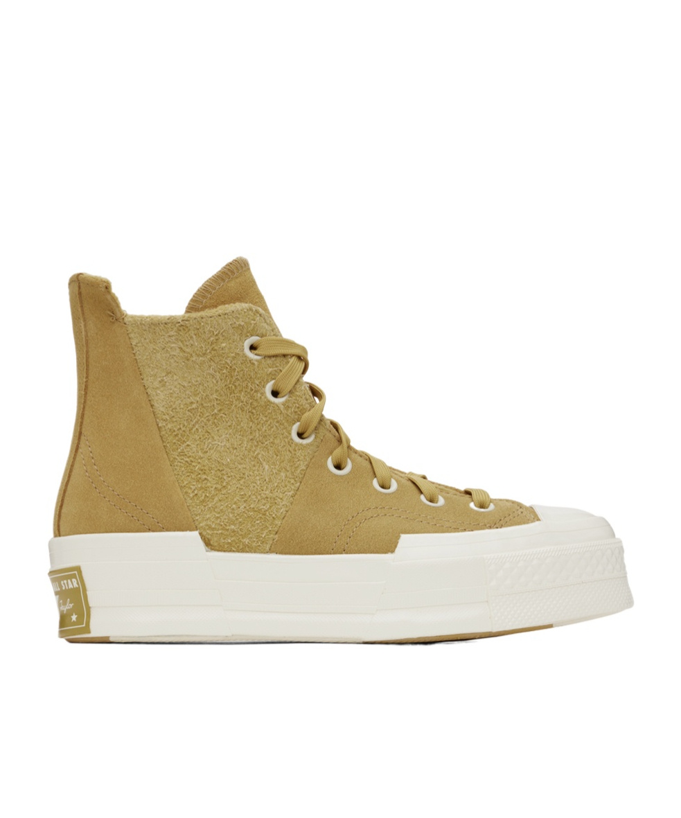 Converse Chuck 70 Plus Suede High-top Casual Shoes In White