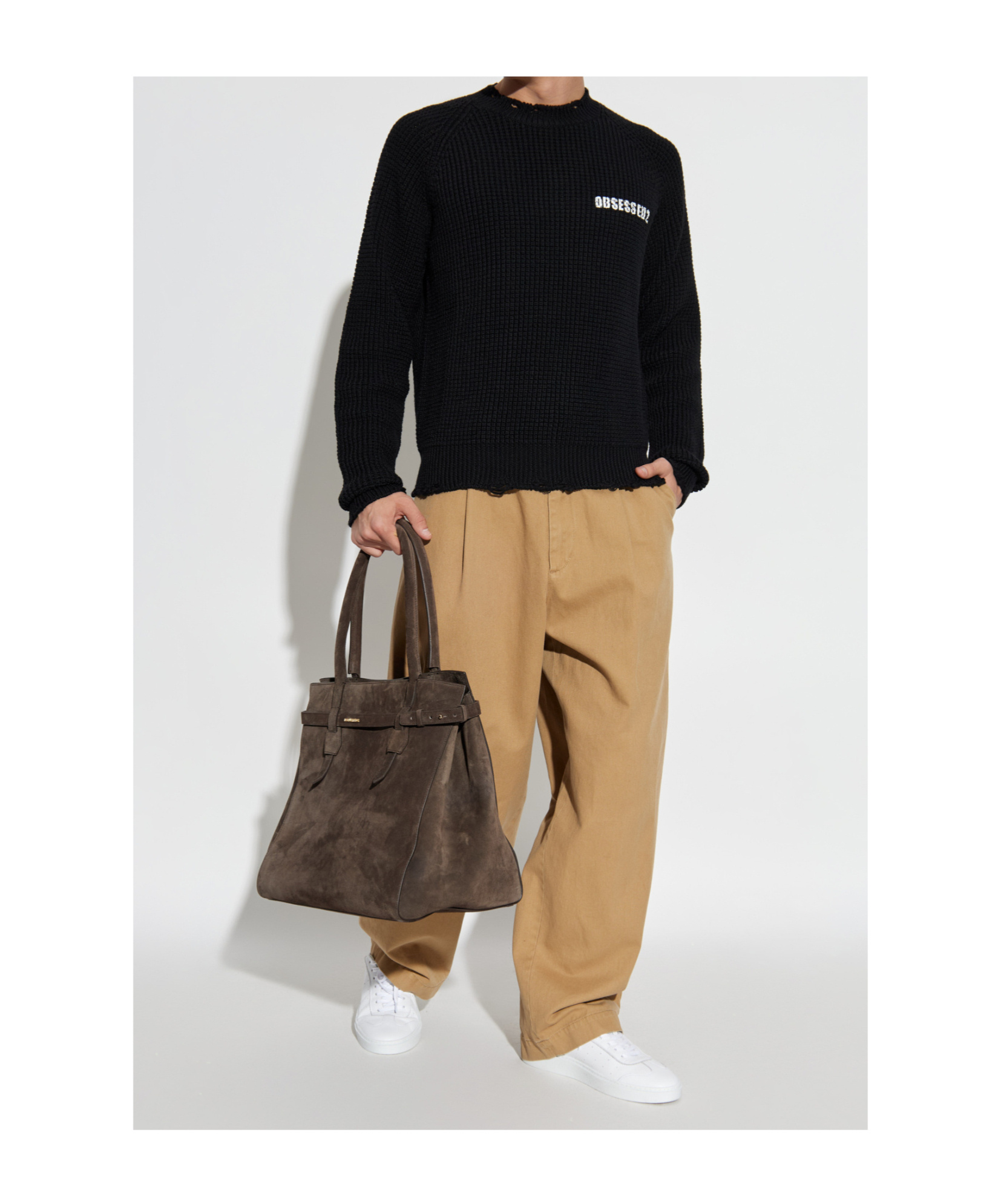 Dsquared2 Long-sleeved Sweater In Black