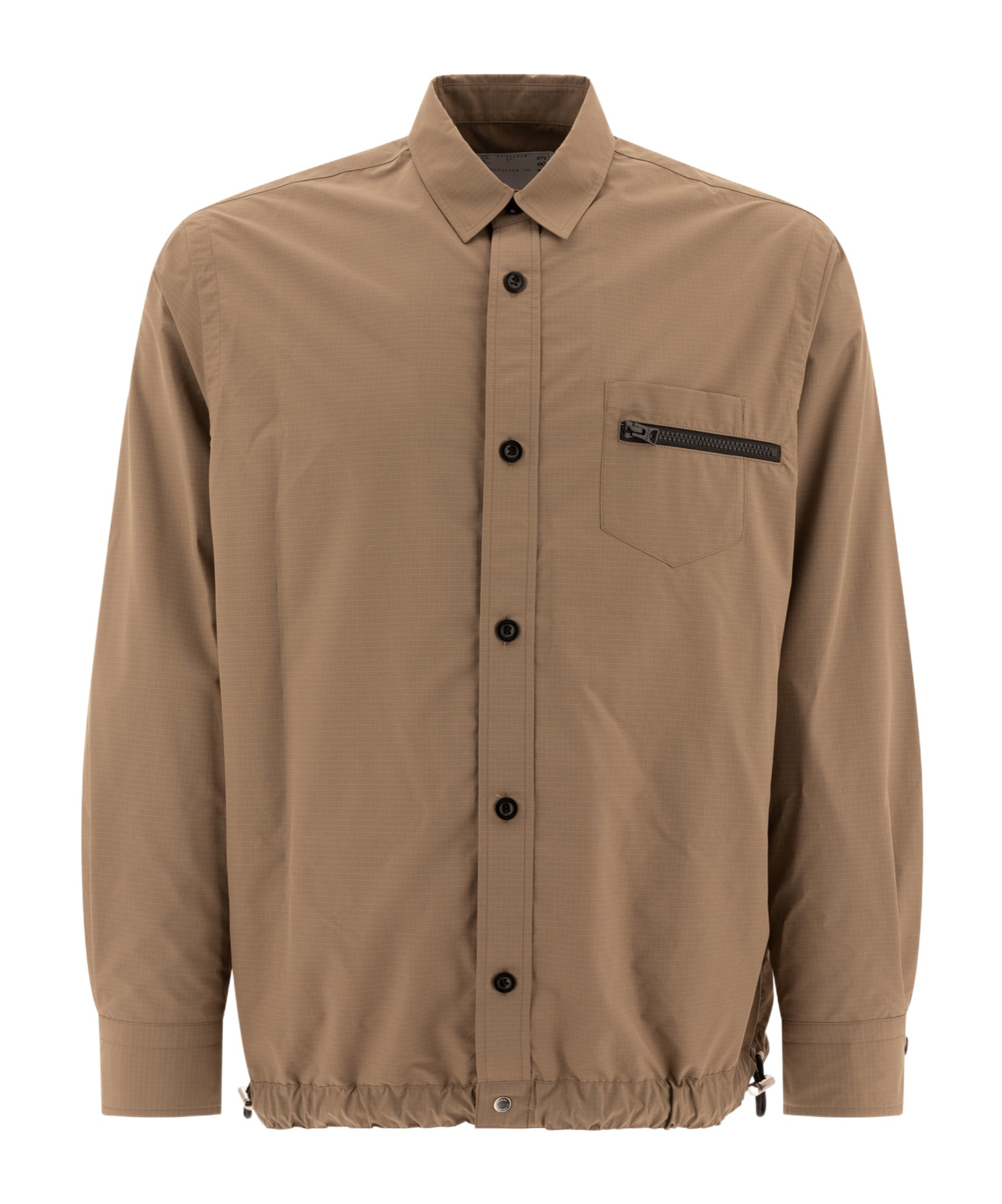 Sacai Shirt Jacket In Brown