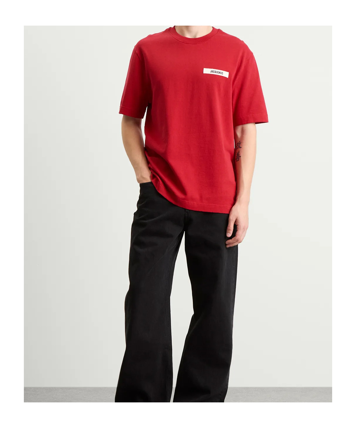 Jacquemus Round Neck Short Sleeve T-shirt In Animal Print