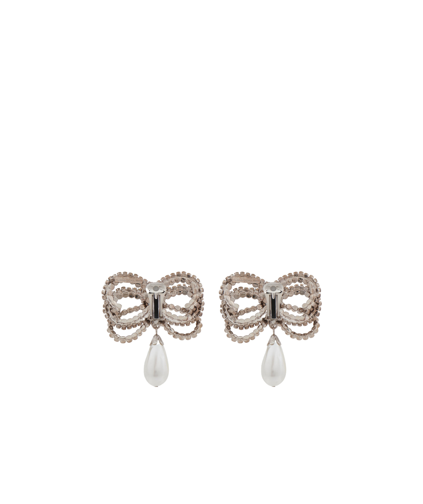 Alessandra Rich Hypoallergenic Brass Earrings In Gray