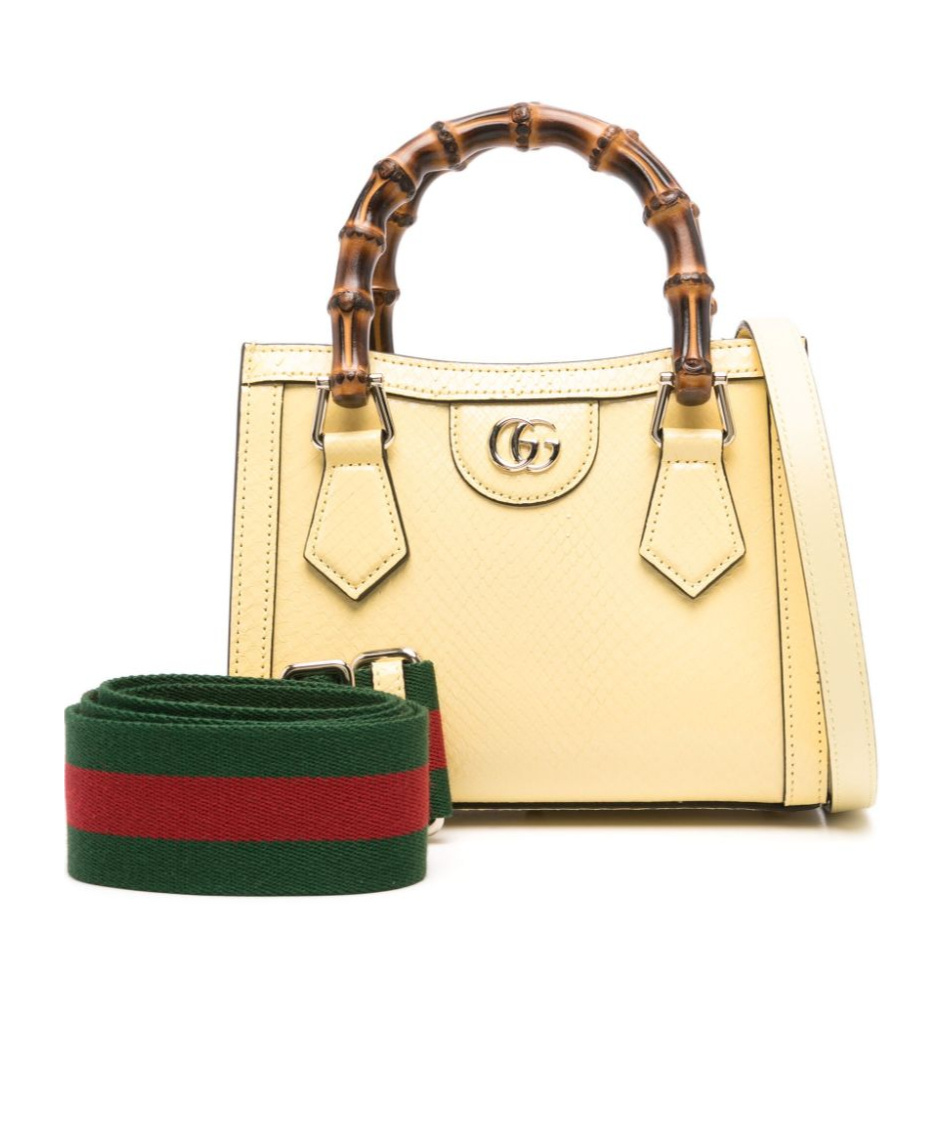 Gucci Women Diana Small Leather Tote Bag In Nude