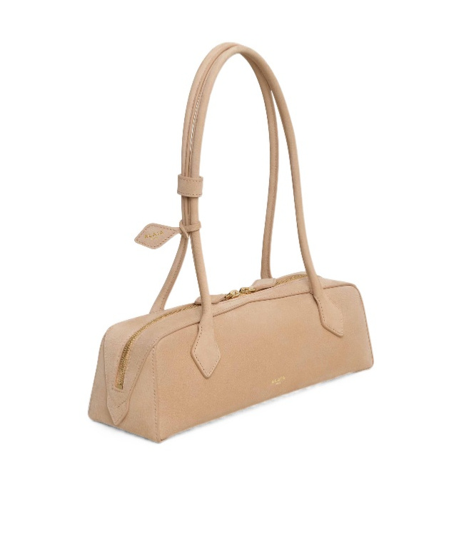 Alaïa Le Teckel Medium Bag In Nubuck In Sand