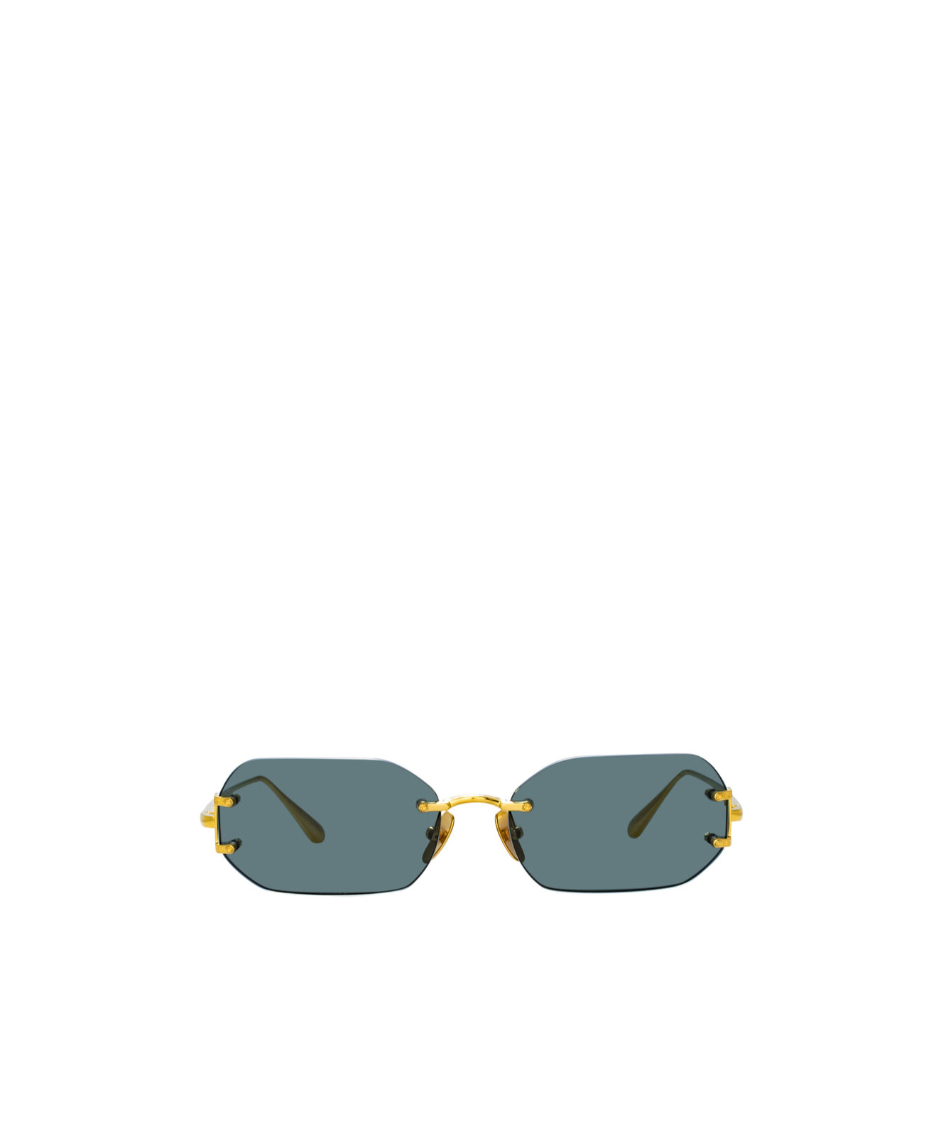 Linda Farrow Magali Sunglasses In Yellow Gold