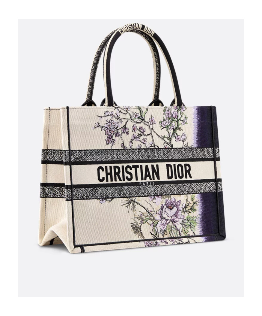 Dior Medium  Book Tote In White