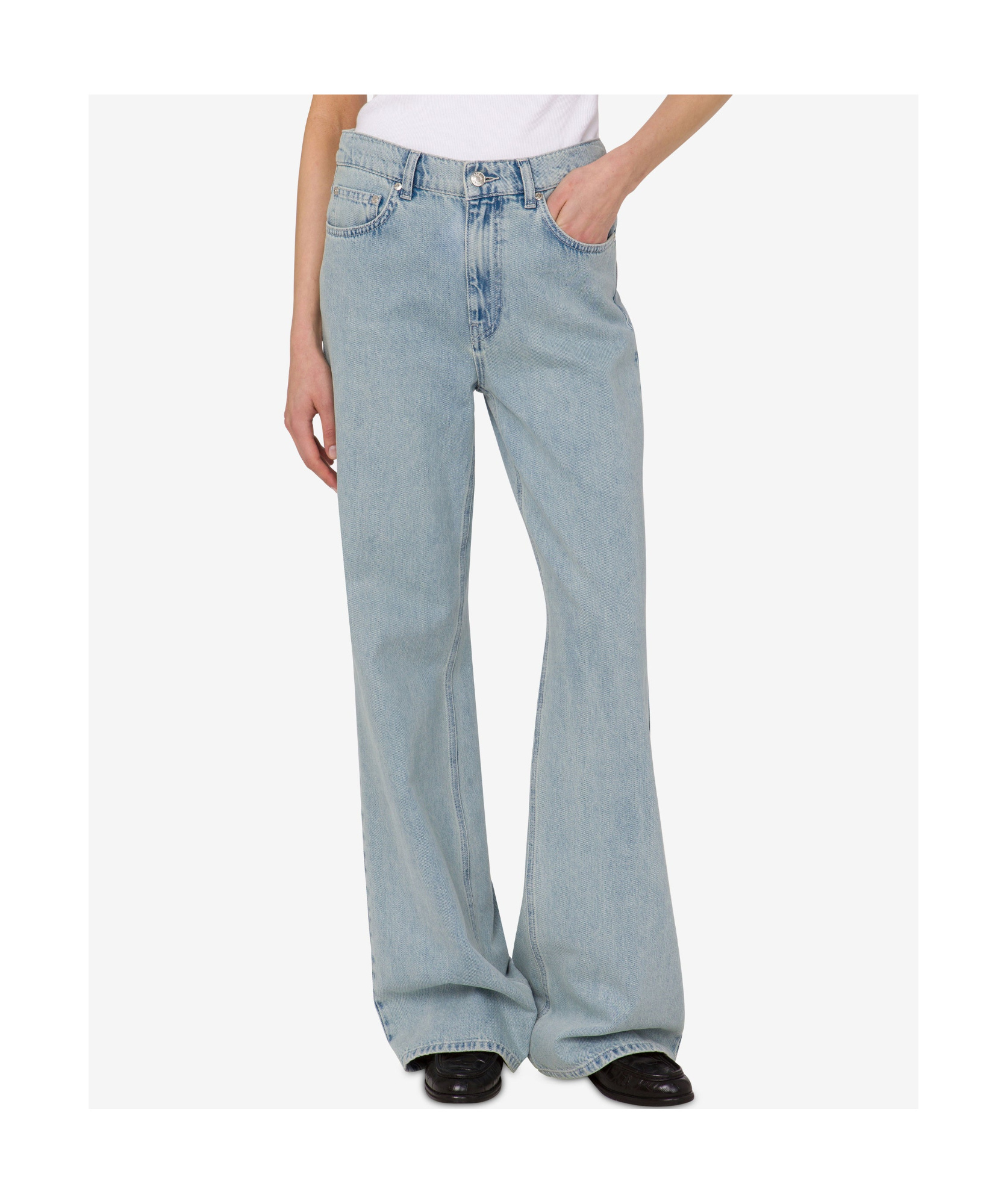 Moschino Jeans Light Denim Jeans In Gray