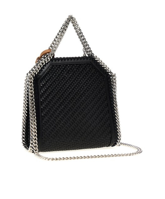 Stella Mccartney Micro Falabella Chained Tote Bag In Black