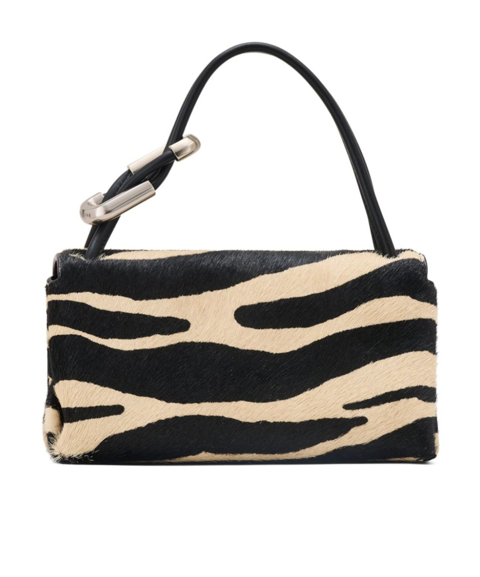 Marc Jacobs Zebra Print Handbag In Black