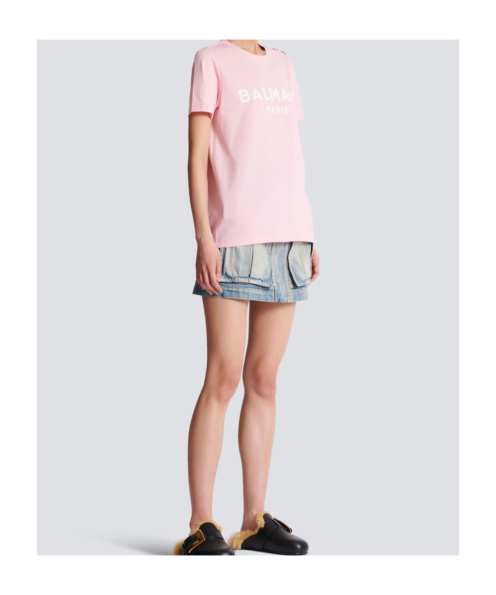 Shop Balmain T-shirt With Paris Print
