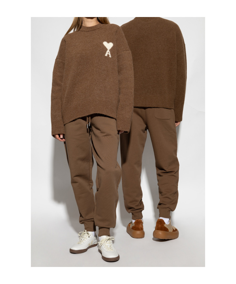 Ami Alexandre Mattiussi Drawstring Sweatpants In Brown