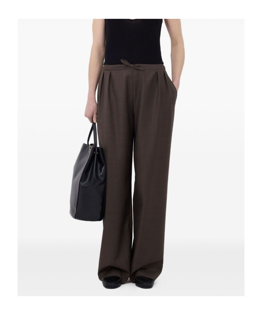 Loulou De Saison Wide-leg Casual Pants In Black
