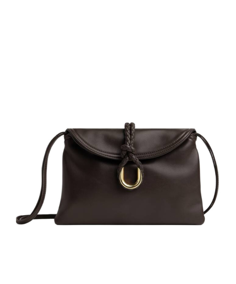 Bottega Veneta Small Liberta Leather Shoulder Bag In Black