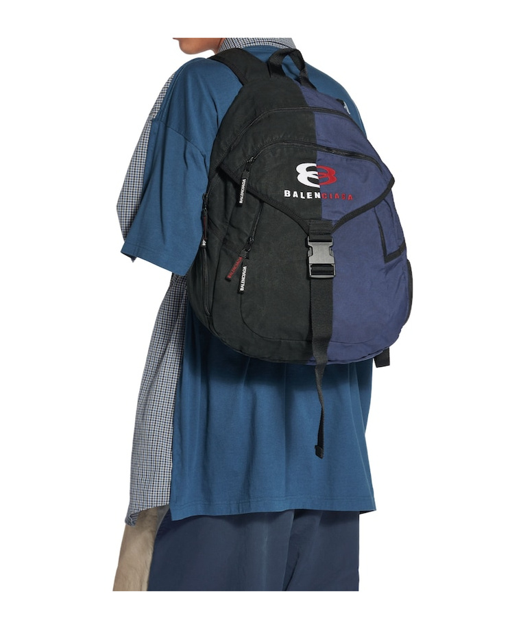 Balenciaga Men's Unity Backpack Large In Black/navy In Multi