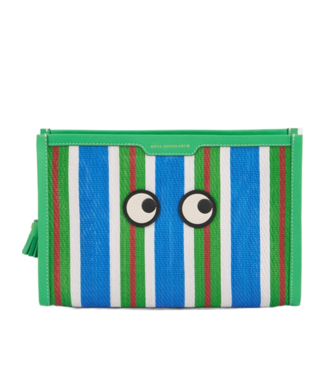 Anya Hindmarch Patterned Clutch In Green
