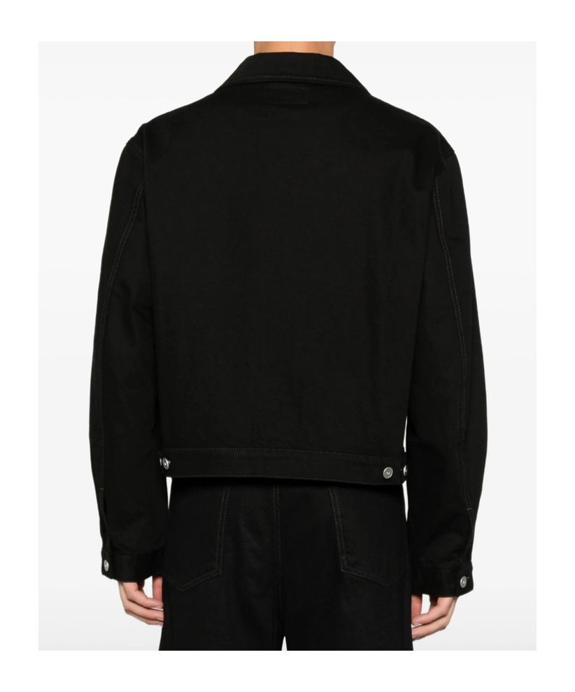 Lemaire Button-fastening Flap-pocket Jacket In Black