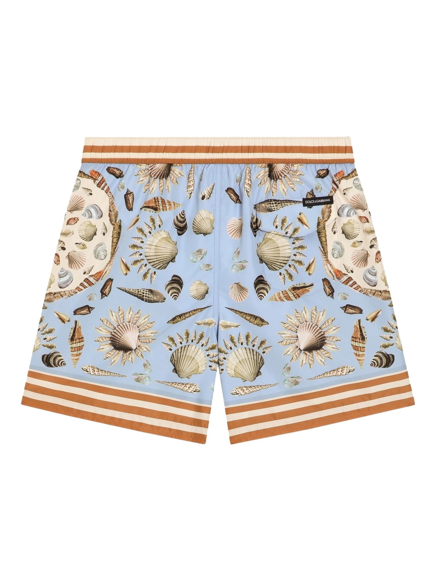 Dolce & Gabbana Shell-print Swim Shorts In Multi