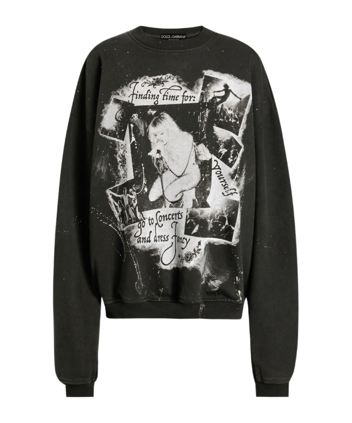 Dolce & Gabbana Photograp-print Sweatshirt In Blue