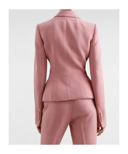 Dolce & Gabbana Single-breasted Wool Blazer In Pink
