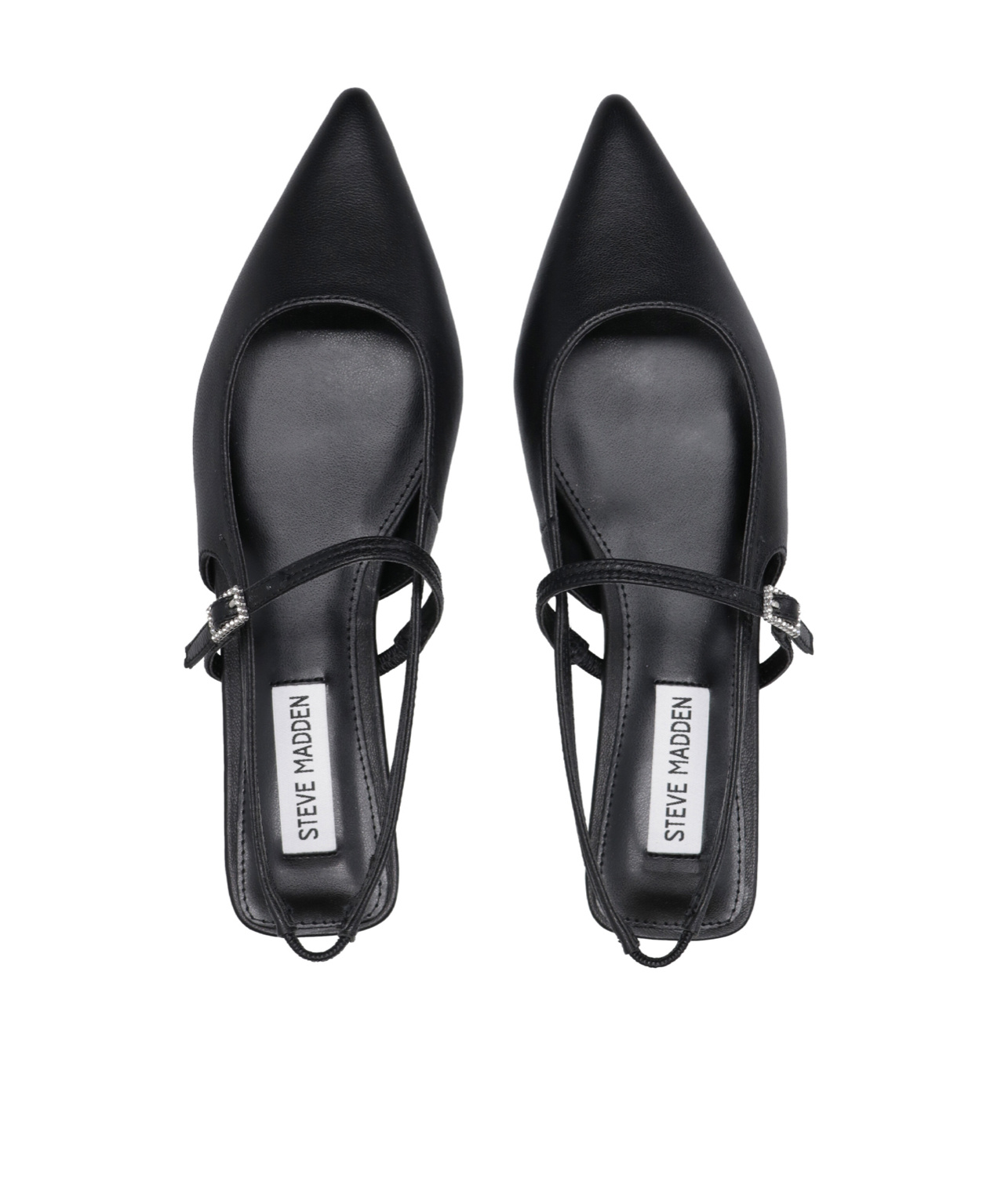 STEVE MADDEN POINTED OPEN-HEEL FLATS 