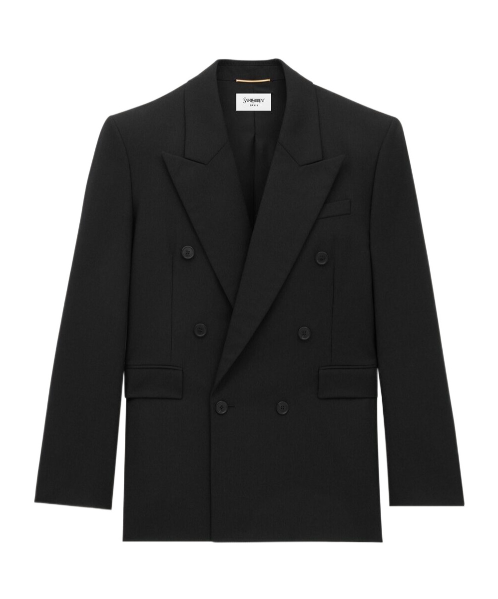 Saint Laurent Jacket In Wool Canvas