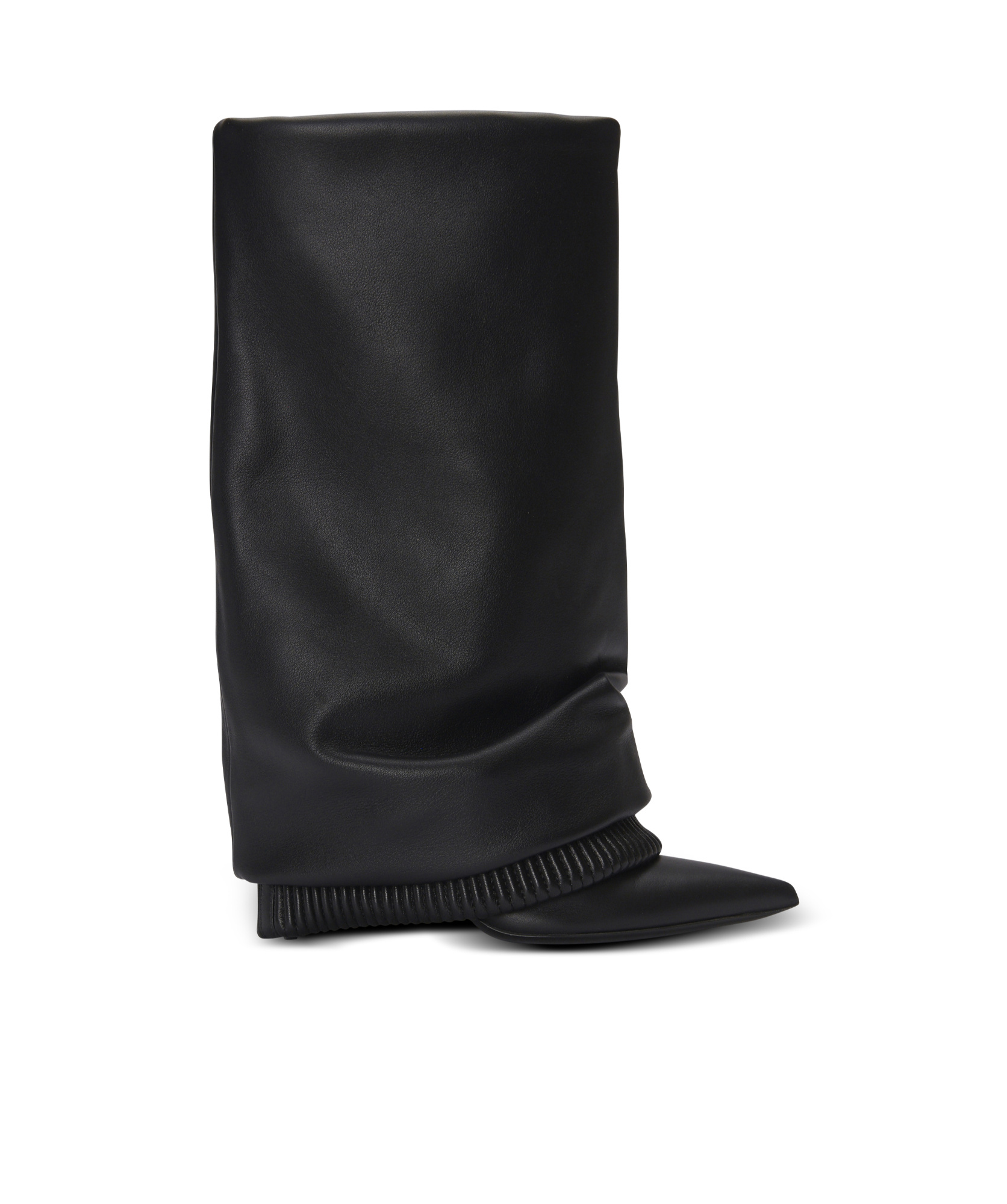 Shop Balmain Calfskin Trouser Boots In Black