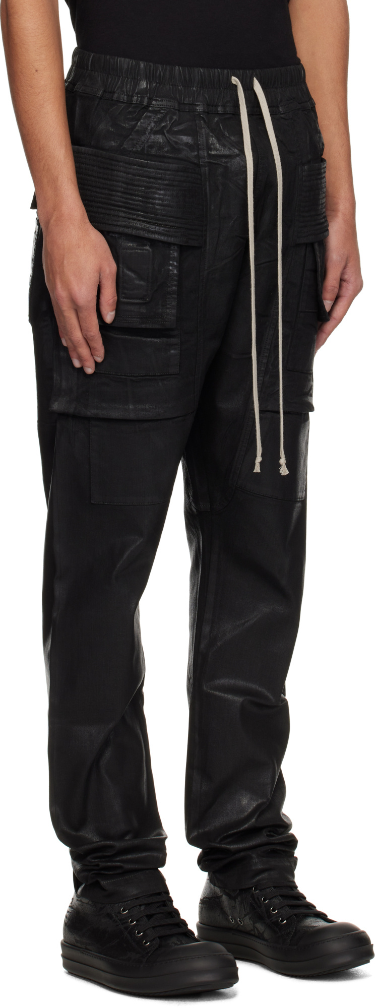 Shop Rick Owens Drkshdw Drawstring Casual Pants In Black
