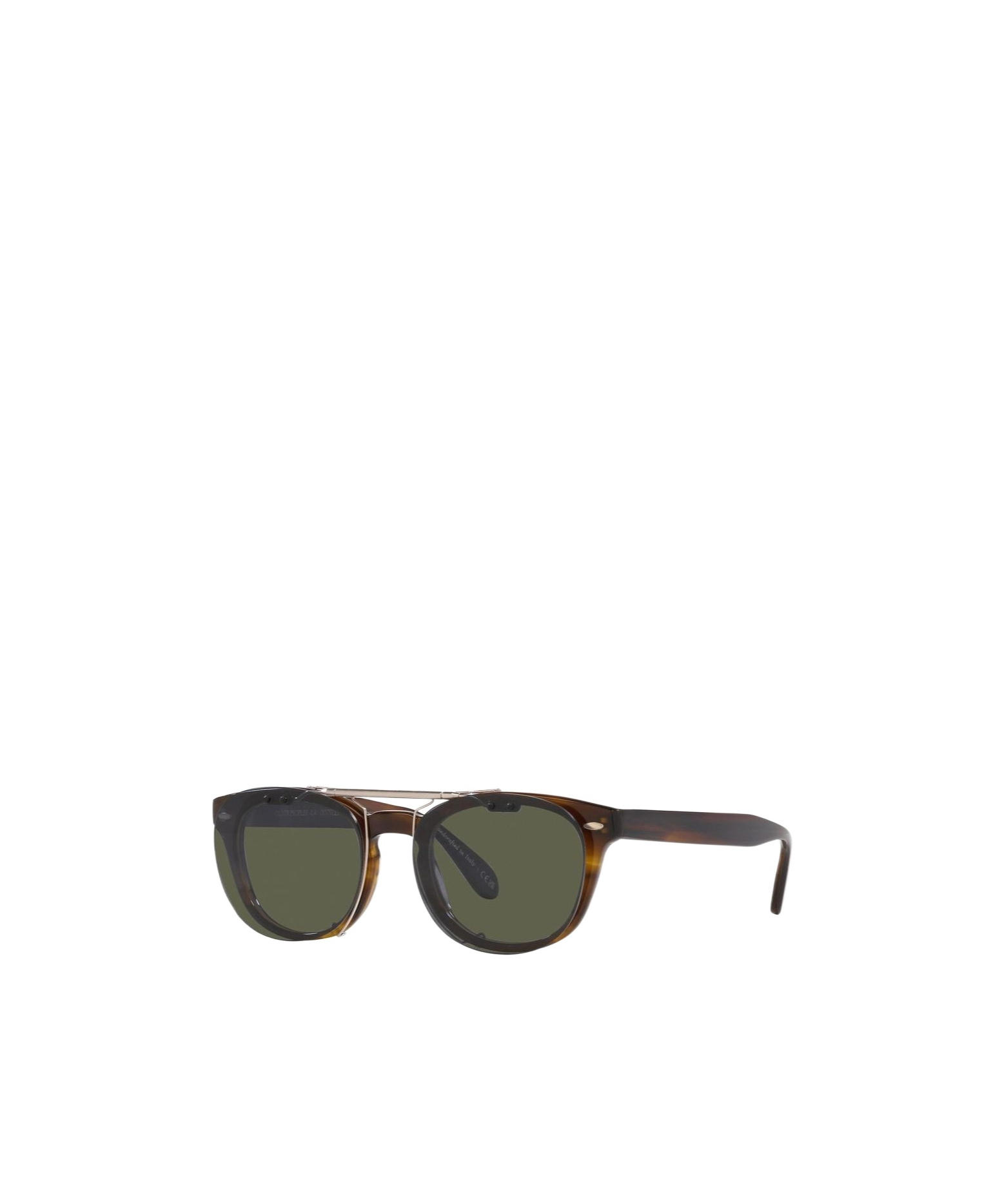 Oliver Peoples Clip-on Sunglasses In Brown