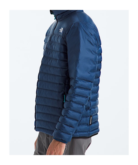 The North Face Men Blue Logo Puffer Jacket, S Luxury Jackets For Men Darveys In Blue