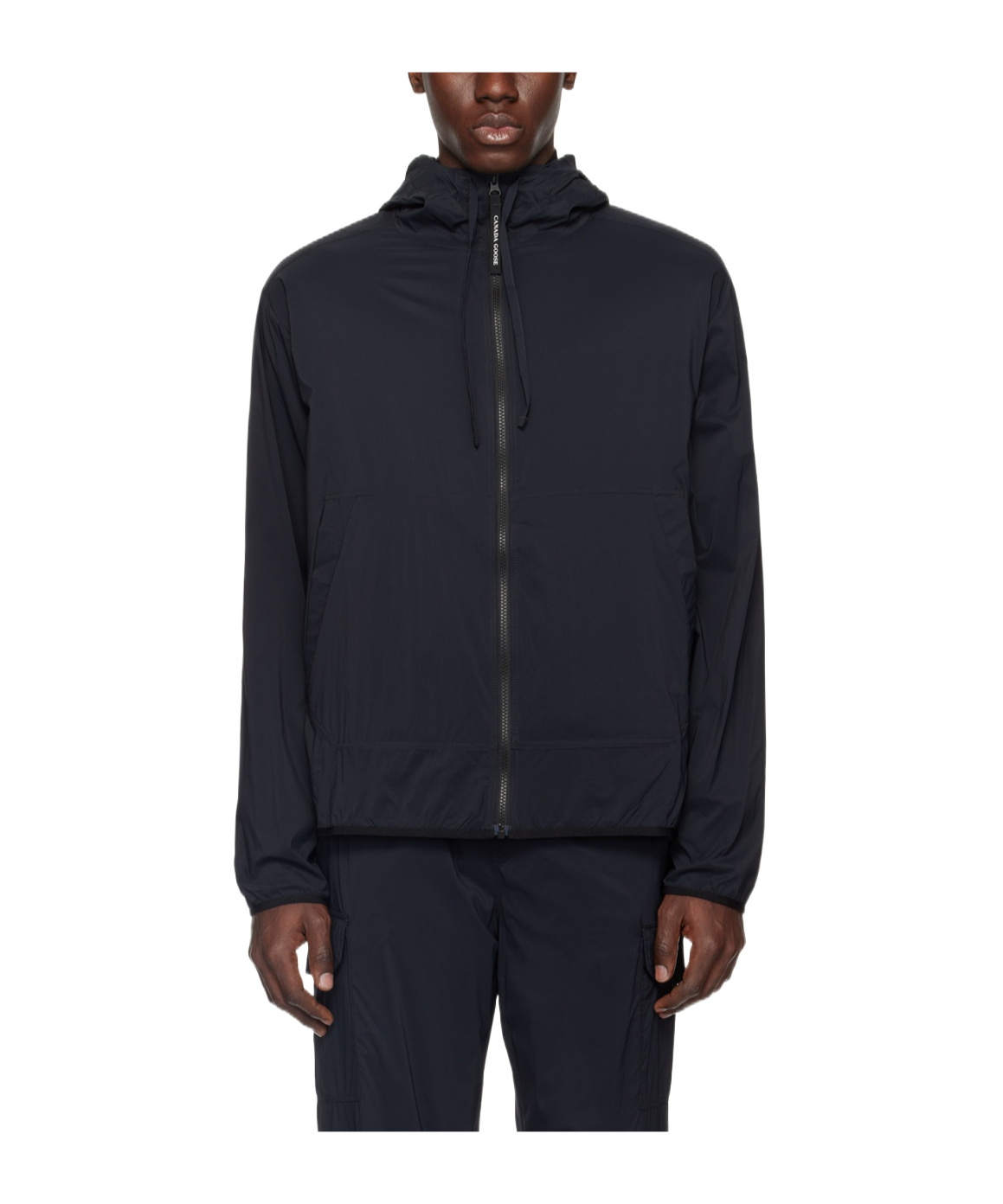 Shop Canada Goose Hooded Long-sleeved Casual Jacket In Black