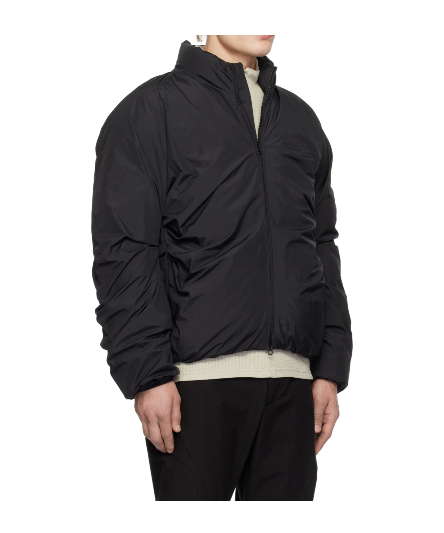 Post Archive Faction (paf) Zipper Down Jacket In Black