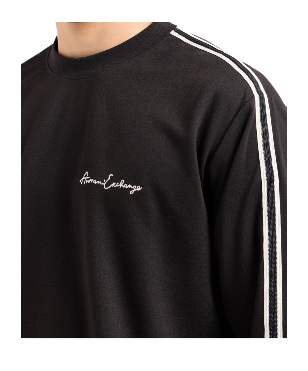 Armani Exchange Long-sleeved Sweater In Black