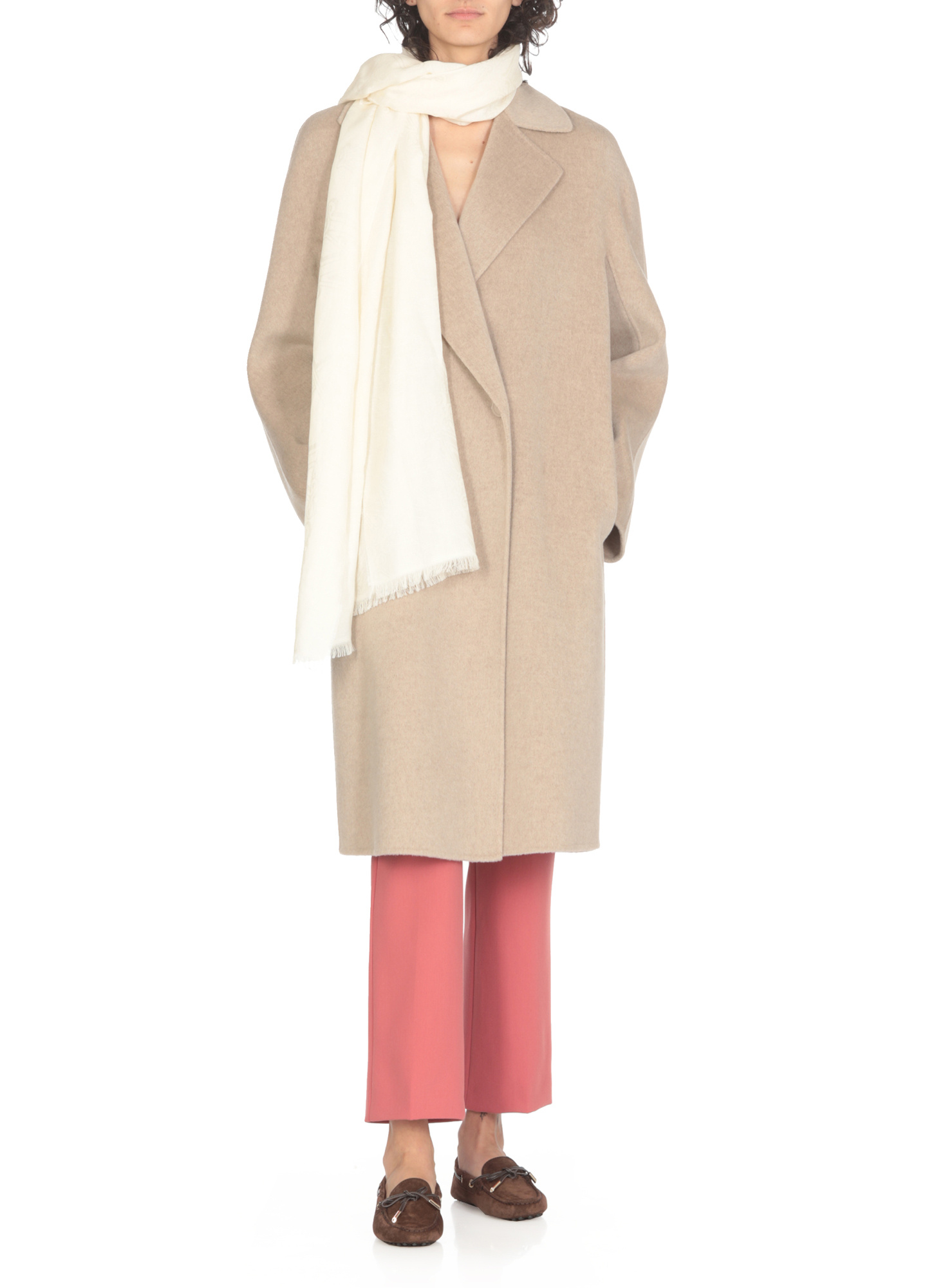Max Mara Double-breasted Coat In Nude