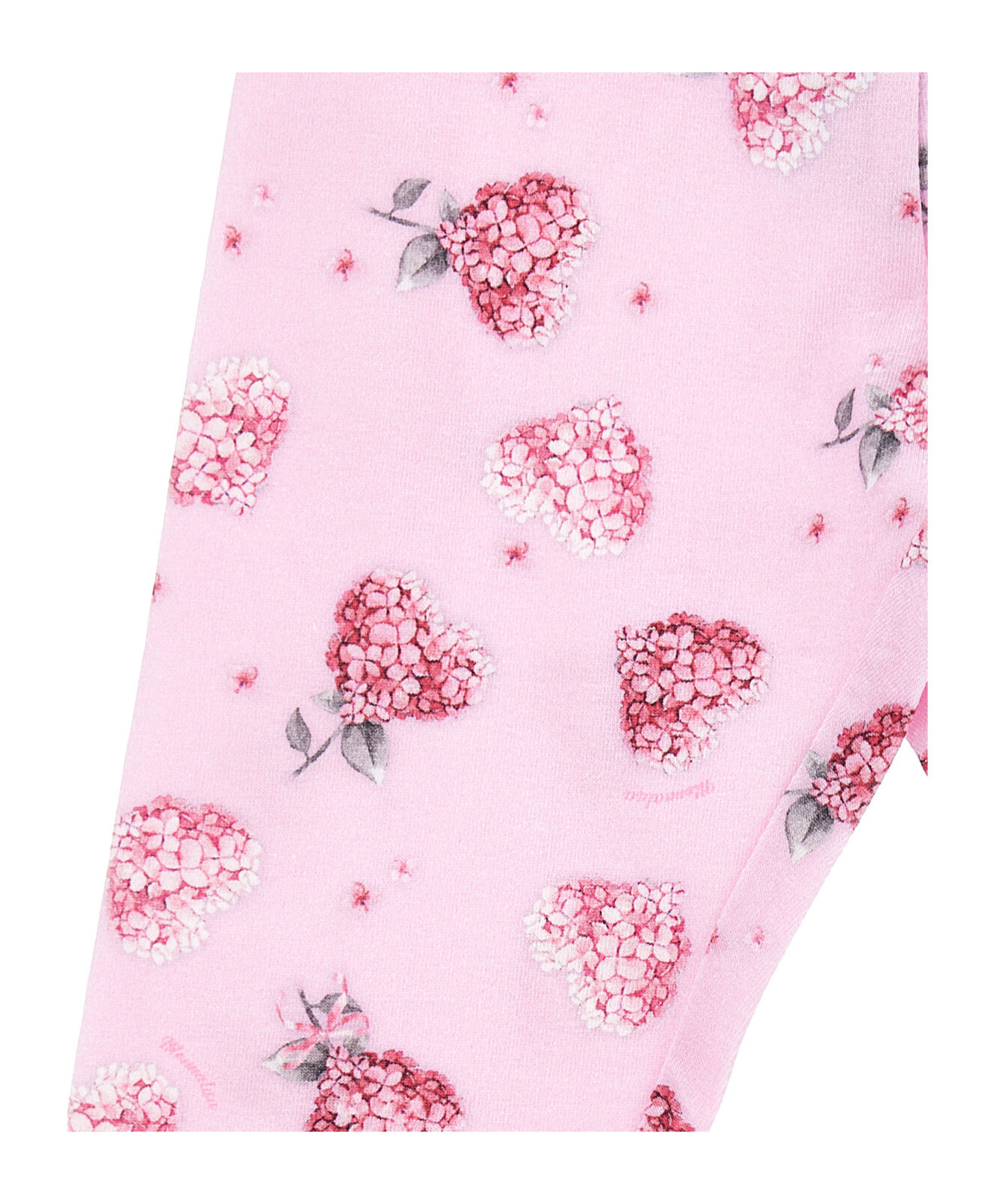 Monnalisa Floral Hearts-printed Leggings In Pink