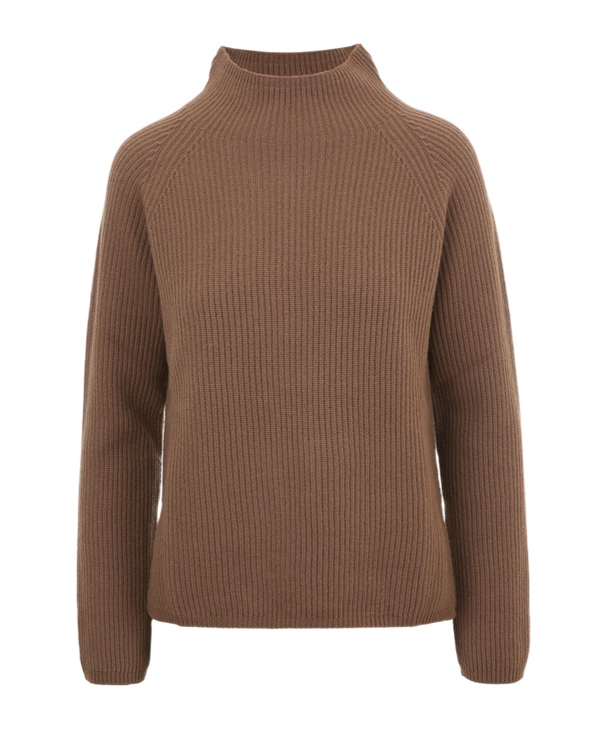 Max Mara Long-sleeved Sweater In Brown