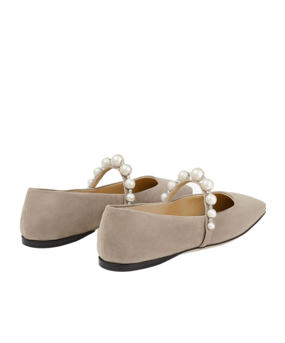 Jimmy Choo Ade Ballerina Shoes In Nude
