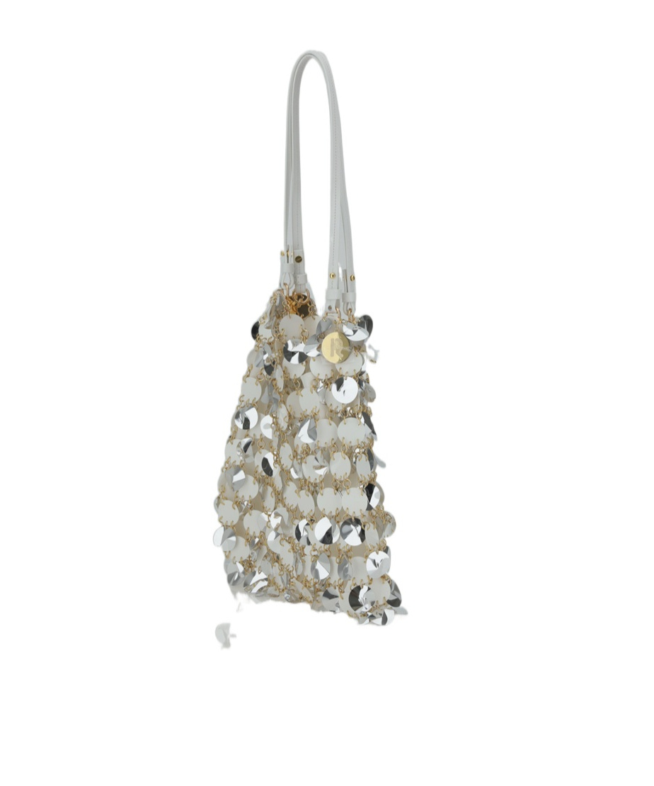 Shop Rabanne Embellished Handbag In Gray