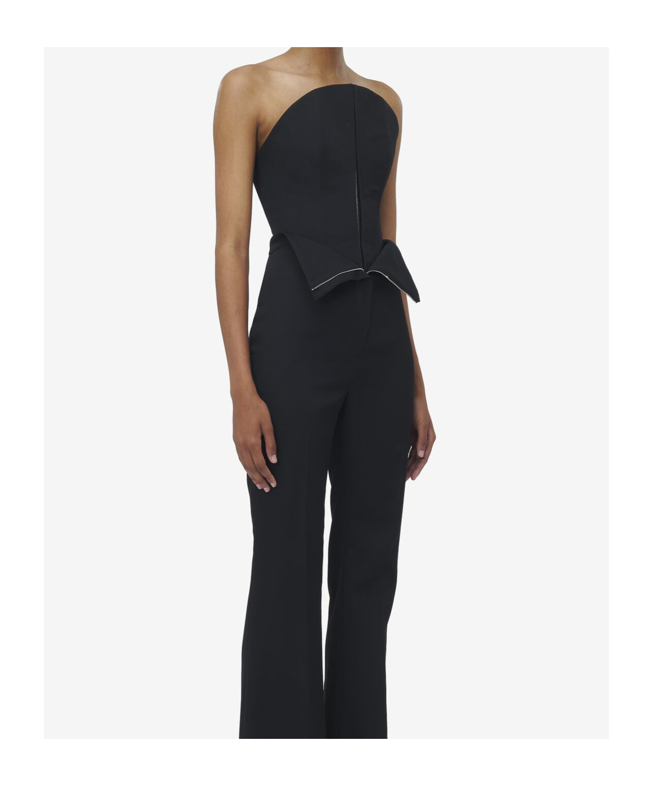 Alexander Mcqueen Asymmetrical Corset In Black
