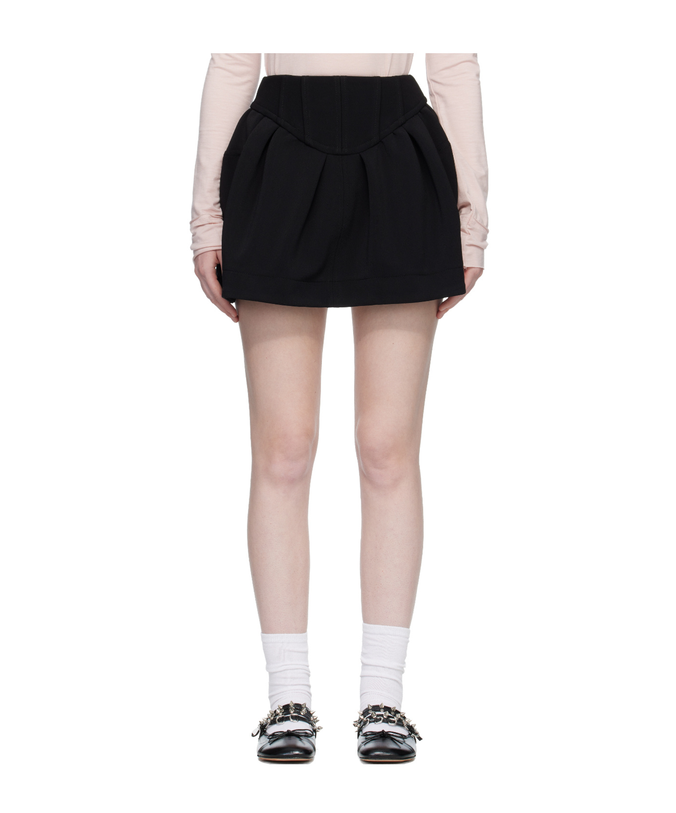 Open Yy Wire Mini Skirt In Black