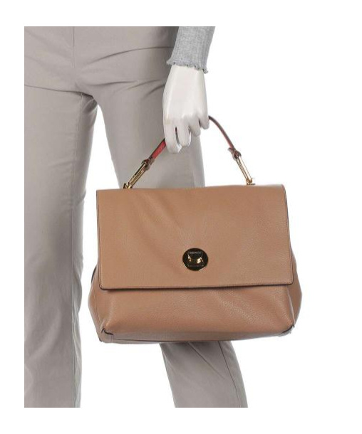 Coccinelle Flip Shoulder Bag In Brown