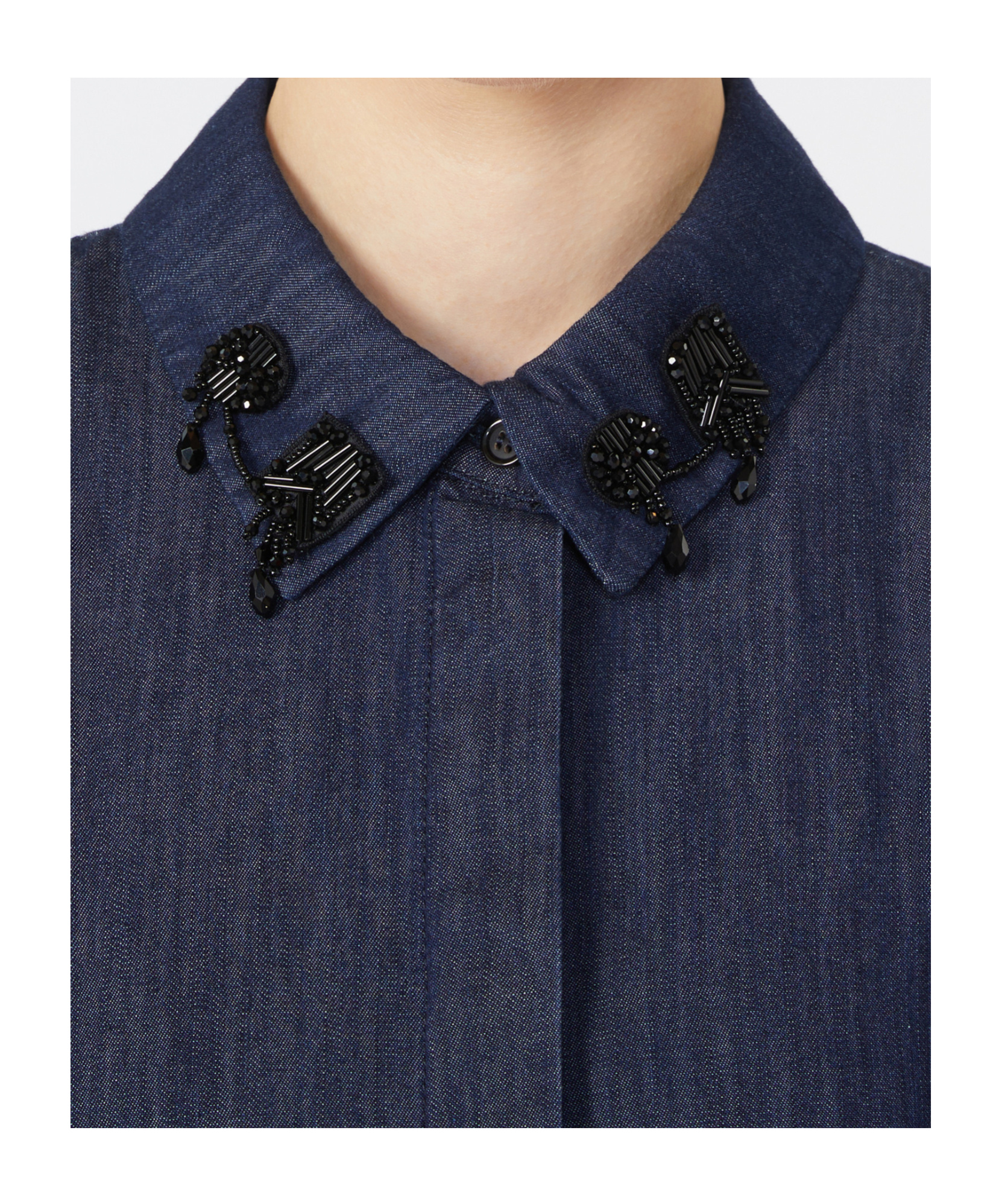 Max Mara Elena Midnight Blue Cotton Dress