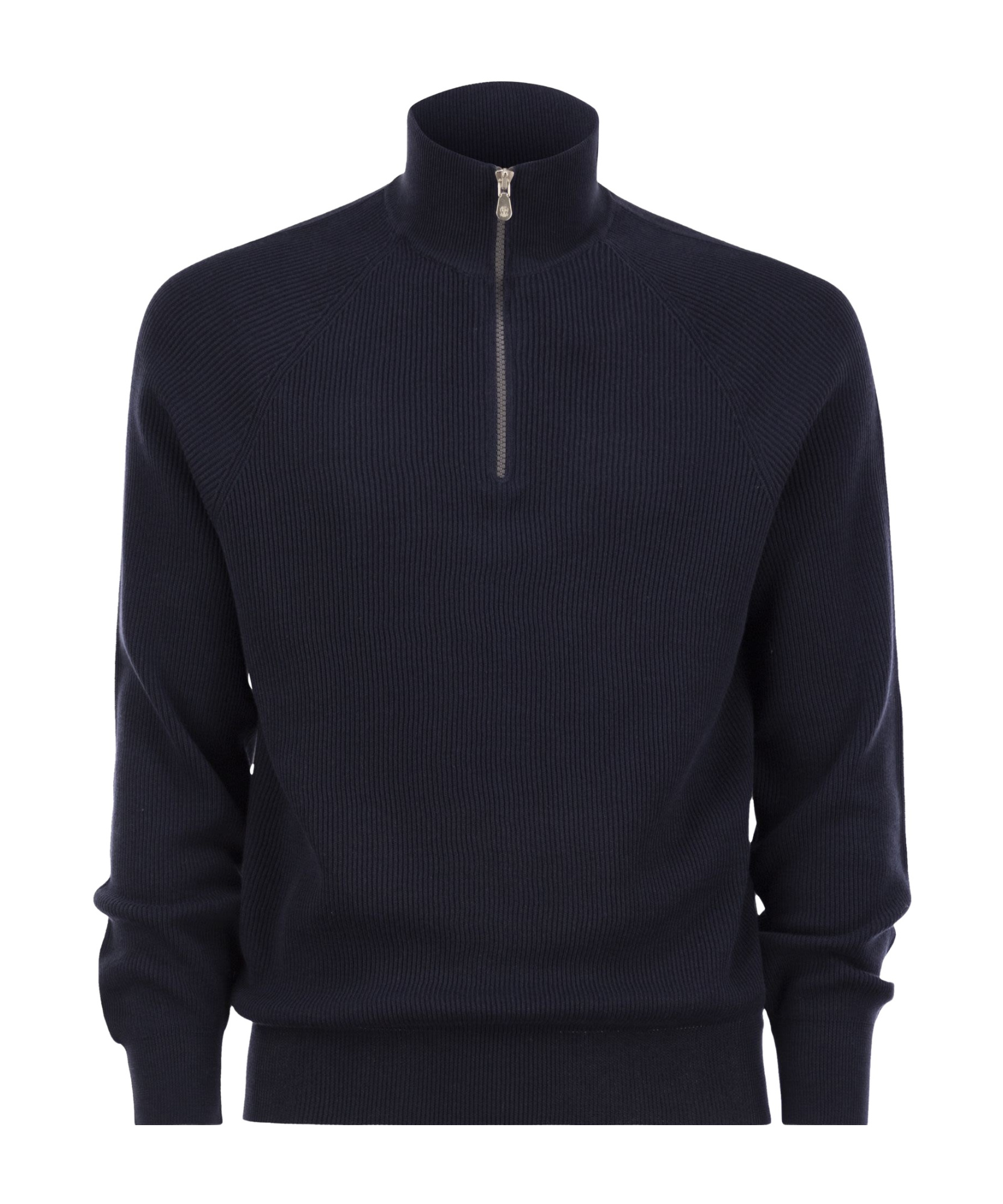 Brunello Cucinelli Half Zipper Sweater In Black
