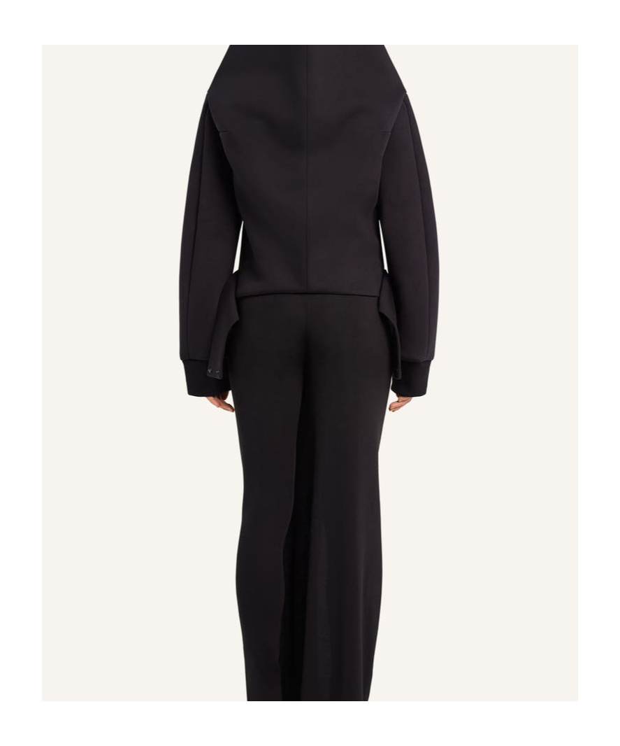 Courrèges Cocoon Bonded Cotton Blend Jacket In Brown